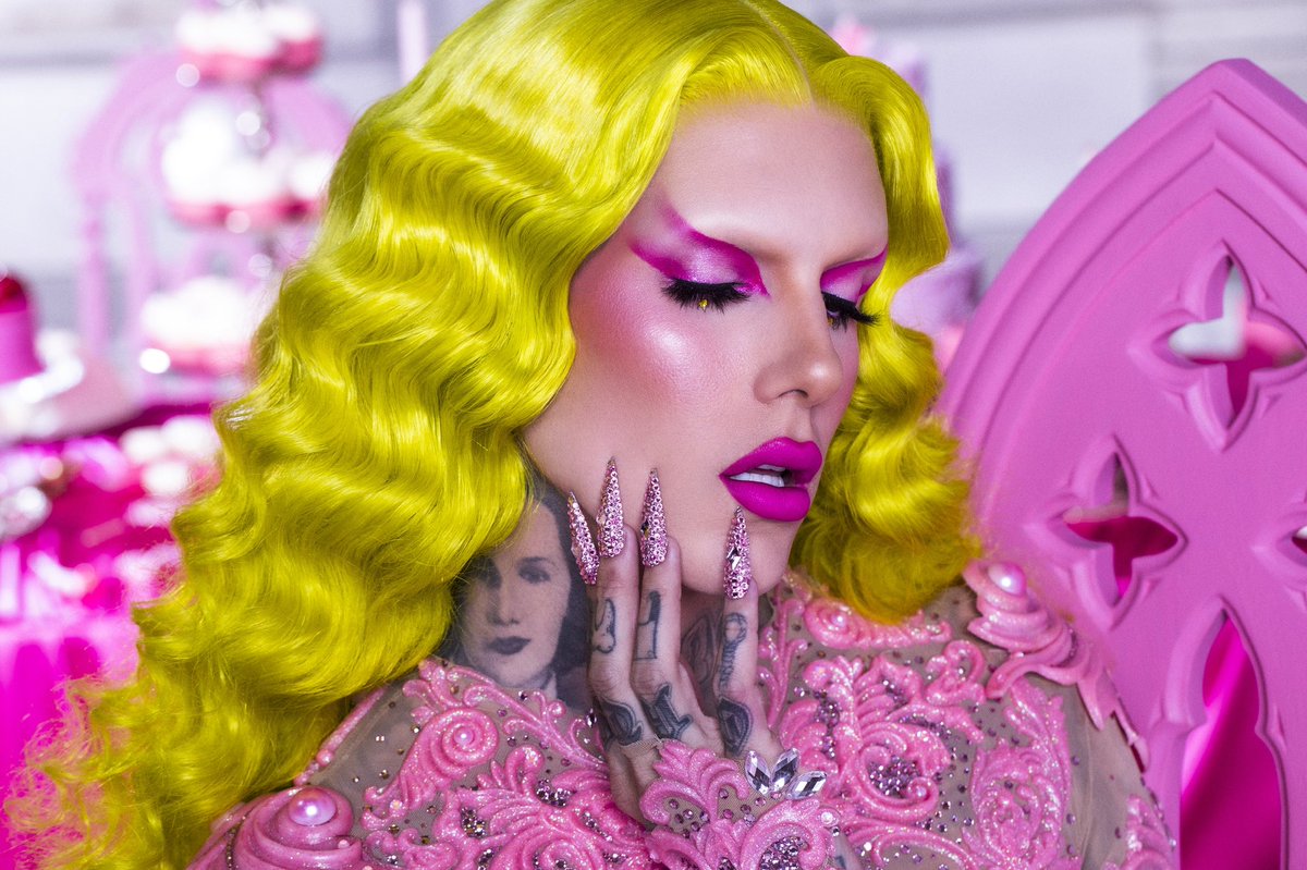 💖 Introducing the #PinkReligion artistry palette &amp; collection!!!! 🕊 This one of a kind Jeffree Star Cosmetics 18 pan bible is a dream!! 🙏🏻 The FULL reveal video will be on my channel TOMORROW morning!!!! 🎀 Get ready for the next chapter… instagram.com/tv/CRo-yKGhqSH…