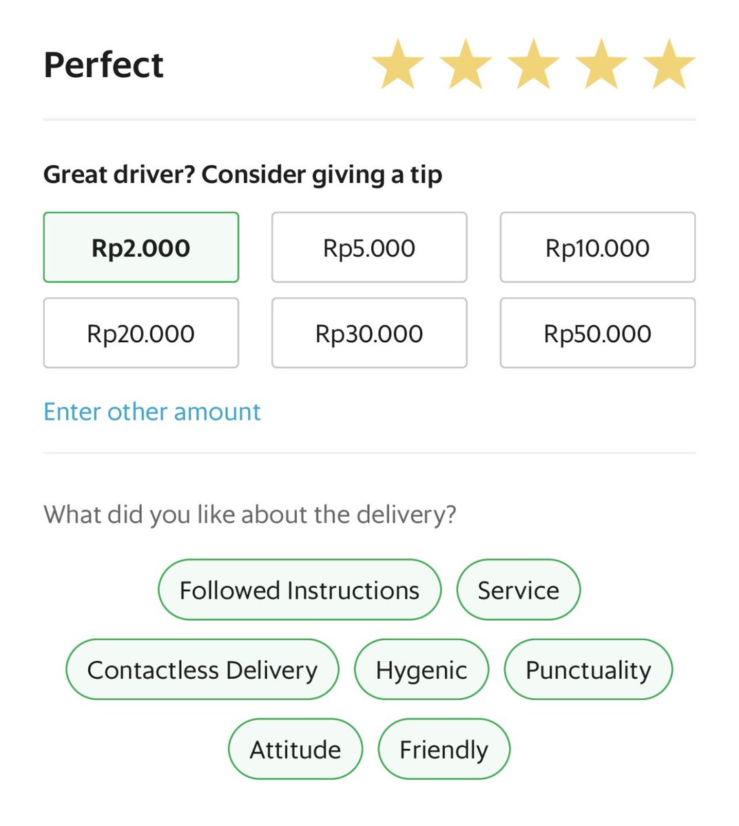Nggak bantu gede sih. Cuma berharap dengan kebiasaan ngasih tips dan inget ngasih rating gini bisa sedikit bantu driver ojol, walau nggak seberapa.