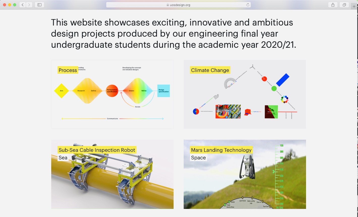 Design Show, School of Engineering, UoS (uosdesign_) / Twitter