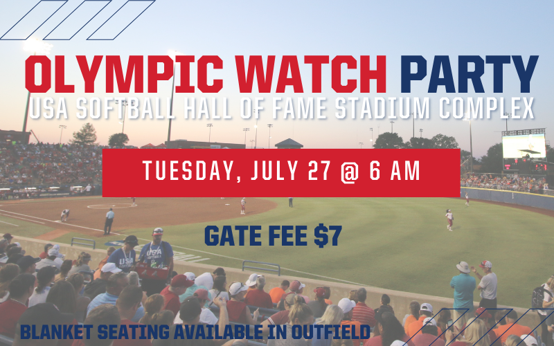 The best way to wake up in the morning? An Olympic softball game, of course! Join <a href="/USASoftball/">USA Softball</a> this Tuesday, July 27th for an Olympic watch party of the gold medal game. Tickets are $7, but the experience will be priceless. You don't want to miss it!