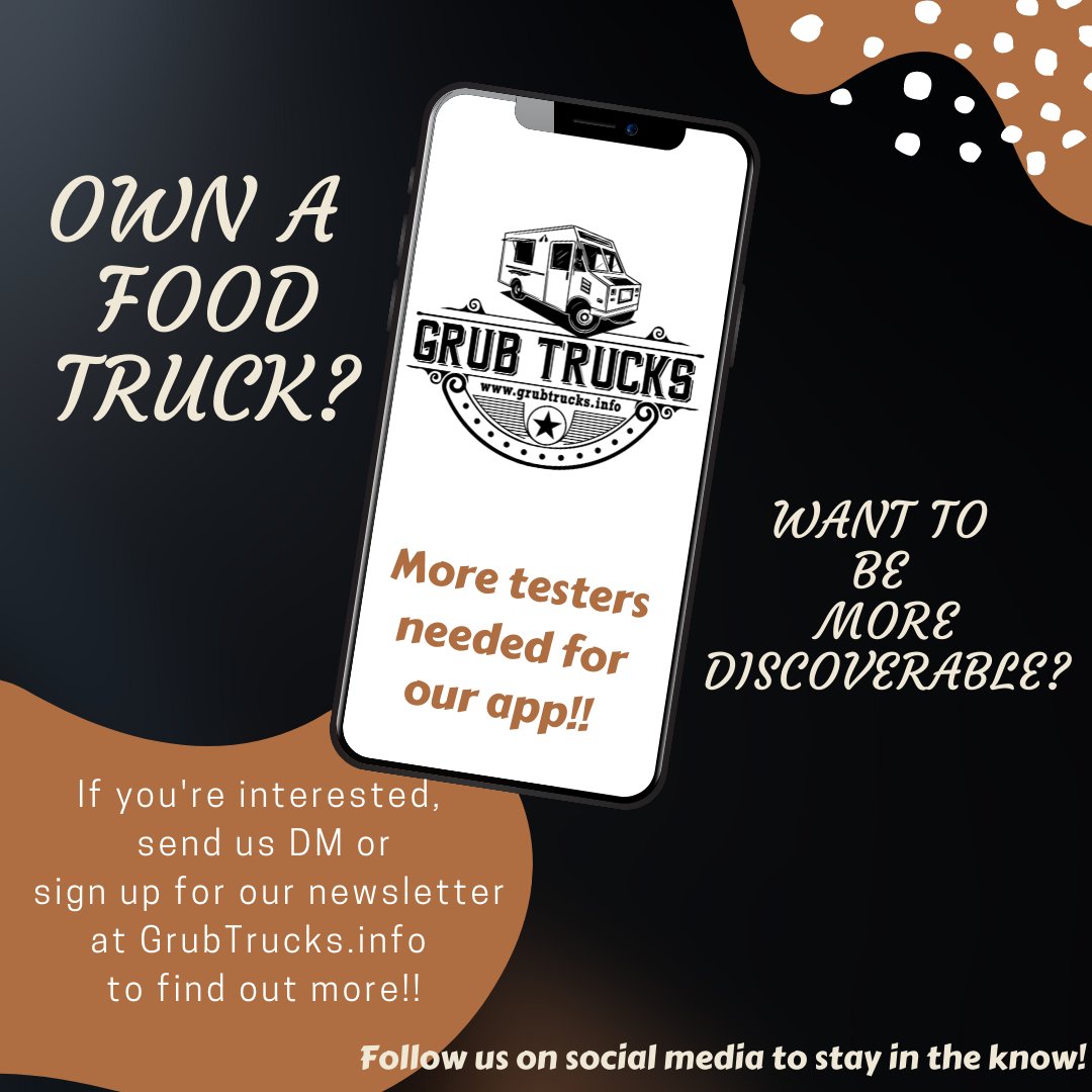 More testers needed! Contact us if you're interested! Don't own a truck? Pass this along to your favorites!