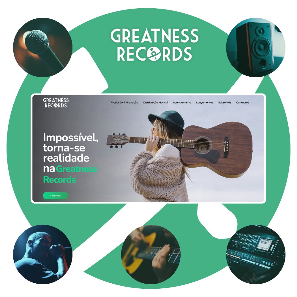 webplugpt's tweet image. Website desenvolvido pela WebPlug para a Greatness Records, uma empresa especialista nas áreas da produção musical e agenciamento de artistas. 👨‍⚕️