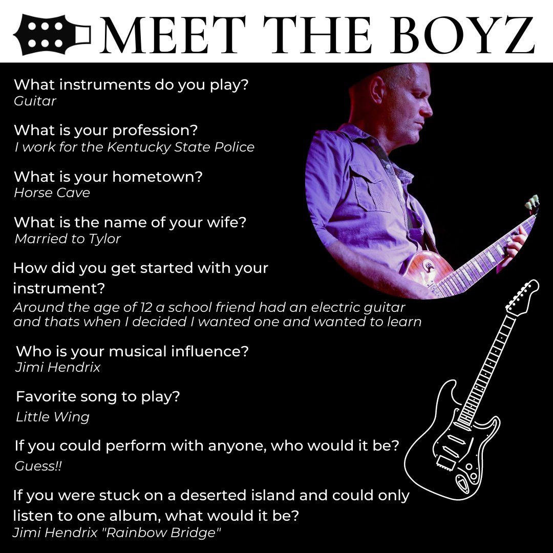 dizzconduct's tweet photo. We're back with another #MeetTheBoyZ! The man, the myth, the legend, Mr. Dennis Lyle  🎸 Swipe to get to know Dennis! #RockWithDiZZ🤘 https://t.co/Zo5OKHlvl1