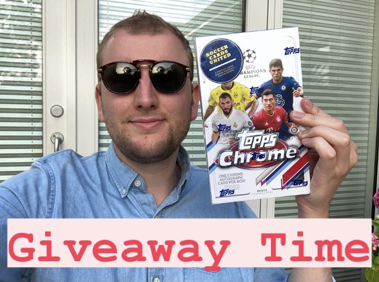 🚨 Topps Chrome UEFA Champions League Hobby Box 2020-21 Giveaway from soccercardsunited.com 🚨 

To win:

1.RT + 💙 this!
2.Follow @SoccerCardsUtd
3.Go to soccercardsunited.com and make sure you’re signed up to the mailing list.

Winner selected July 24th. 

Good luck ✌️