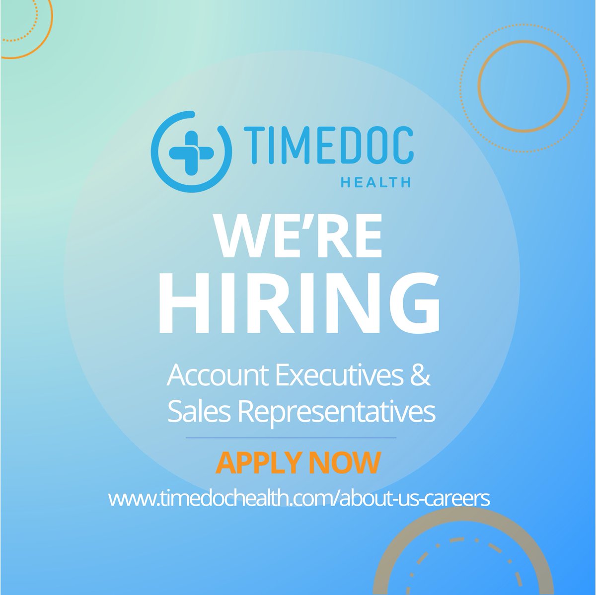 TimeDoc Health (@timedochealth) on Twitter photo Our team is growing and we're looking to fill key marketing and sales positions.  Apply to open roles at hubs.la/H0SW5xf0
#hiring#sales#marketing Our team is growing and we're looking to fill key marketing and sales positions.  Apply to open roles at hubs.la/H0SW5xf0
#hiring#sales#marketing