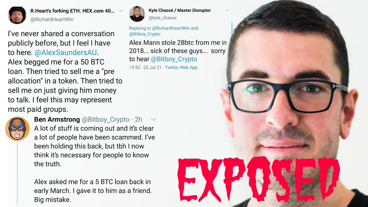 HexTheRipper's tweet photo. @Bitboy_Crypto Did you get #Alexed (#scammed)? https://t.co/JjCpKw7k3d