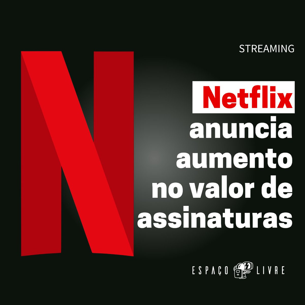 BlogEspacoLivre's tweet image. A Netflix anunciou um novo aumento nos preços da assinatura no Brasil. Os valores atualizados são:

• Plano básico (1 tela) - R$ 25,90
• Plano padrão (2 telas) - R$ 39,90
• Plano Premium (4 telas) - R$ 55,90 

#netflixbr #netflixbrasil #netflixoriginal #netflixseries