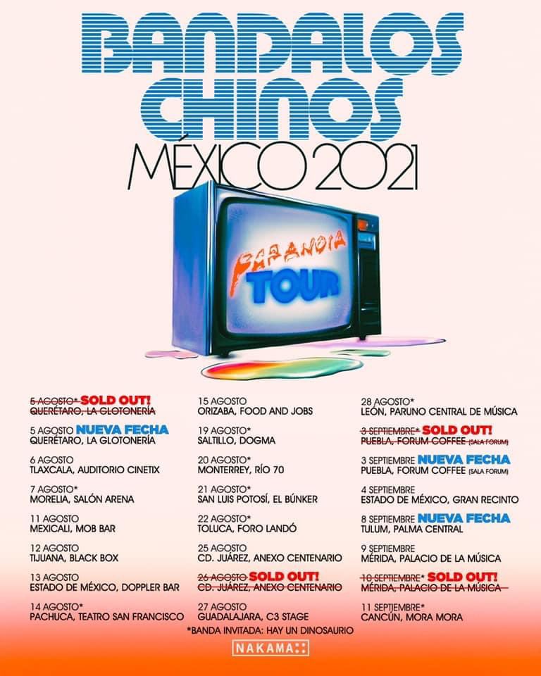 somosnakama's tweet photo. @bandaloschinos está a punto de pisar tierras mexicanas para iniciar el #ParanoiaTour ¿en que fecha nos acompañarán? #SomosNakama ✖️✊🏻 #NakamaBooking #NakamaManagement https://t.co/HLVQ2zjRYM