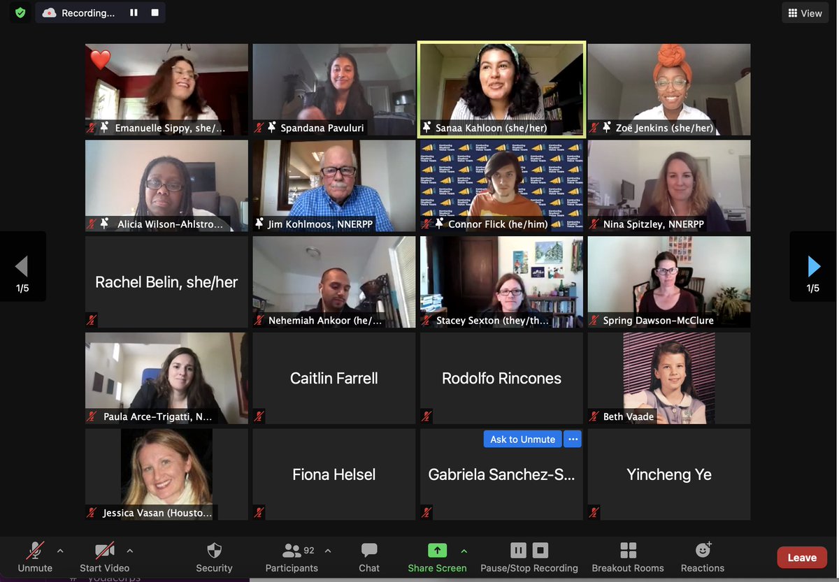KYStuVoiceTeam's tweet photo. "There’s a lot of richness in student perspective, particularly when it’s not just the perspective of rich students." --@KahloonSanaa sharing our learning from thousands of other KY students with older people at @RPP_Network. #NNERPP21 https://t.co/LY6n7lQvrx