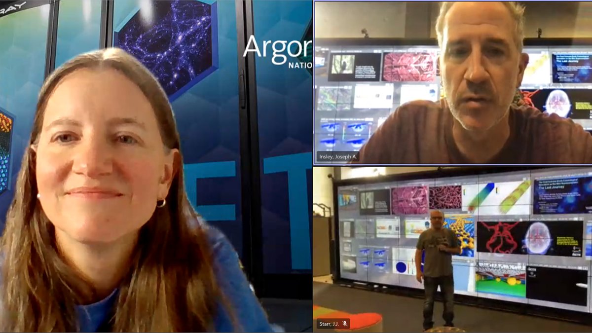 argonne_lcf's tweet photo. As part of @argonne’s Coding for Science Camp, ALCF’s Ti Leggett, Joe Insley and Silvio Rizzi hosted camp instructor Kelly Sturner and the participating high school students for a virtual tour of the ALCF data center and visualization lab. #code4sci
https://t.co/dEJdsXYpCT https://t.co/3THCt8GXo8