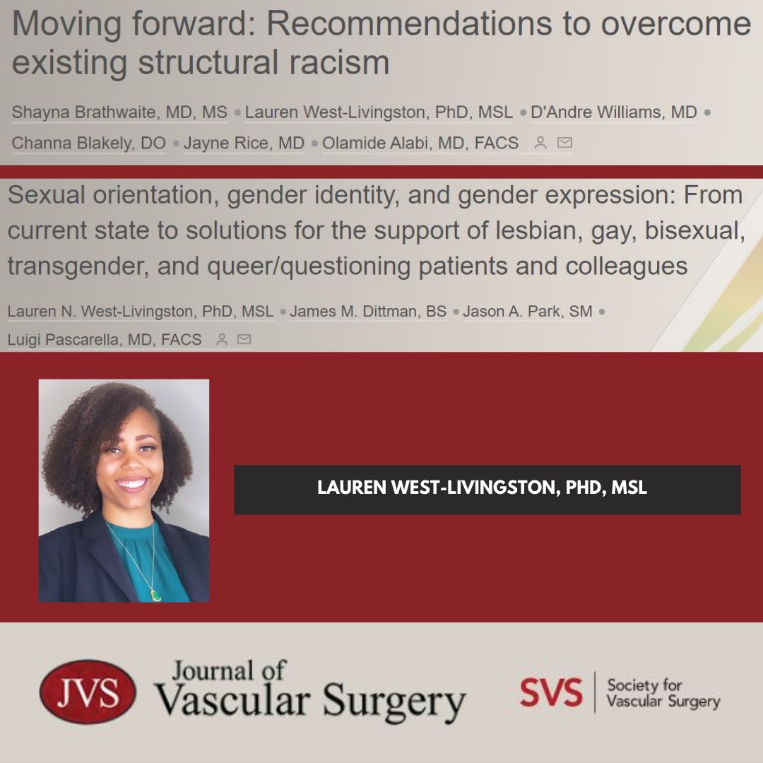 Wake Forest University Vascular Surgery (@wakevascular) on Twitter photo The <a href="/JVascSurg/">Journal of Vascular Surgery</a> August Supplement on DEI is online, and we’re excited to share the contributions from @wakehealth by <a href="/G_Velazquez_R/">GABRIELA VELAZQUEZ</a>, <a href="/JFreischlag/">Julie Freischlag, MD</a>, and <a href="/LWestLivingston/">L.N. West-Livingston</a>!
Proud of these contributions, and fully in support of the #DEI initiatives from the <a href="/VascularSVS/">Vascular SVS</a>! The <a href="/JVascSurg/">Journal of Vascular Surgery</a> August Supplement on DEI is online, and we’re excited to share the contributions from @wakehealth by <a href="/G_Velazquez_R/">GABRIELA VELAZQUEZ</a>, <a href="/JFreischlag/">Julie Freischlag, MD</a>, and <a href="/LWestLivingston/">L.N. West-Livingston</a>!
Proud of these contributions, and fully in support of the #DEI initiatives from the <a href="/VascularSVS/">Vascular SVS</a>!