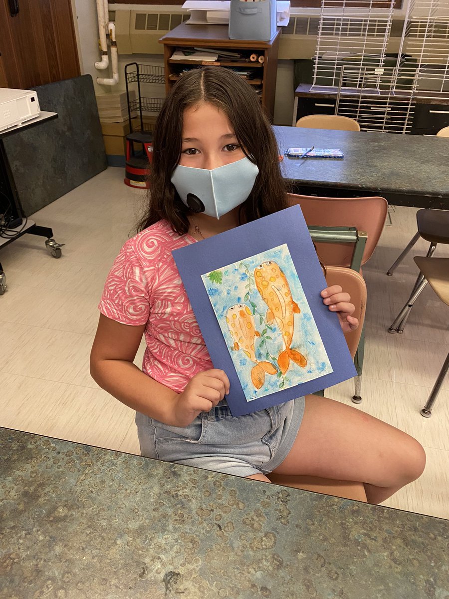 MissRegan8's tweet photo. We always had a blast with K-2 building sailboats and making ocean-themed glitter jars. Then we took a trip to the Art Room to paint Koi Fish with Mrs. Sullivan! 🐠🎨⛵️ https://t.co/vvjfoM0oNg
