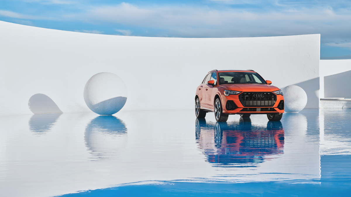 Designed for the light-hearted.  Post a 🧡 when you see it. #AudiQ3