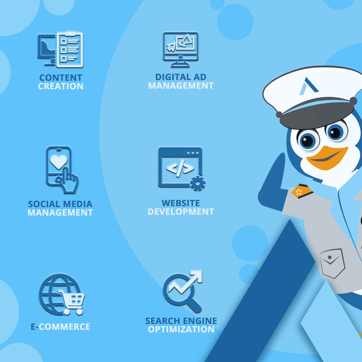 AdmiralCreative's tweet image. What do we do, you ask?  To serve you better, we focus on 6-key branches of Digital Marketing.

Learn more: admiralcreative.ca/services
#digitalmarketing #seo #webdevelopment