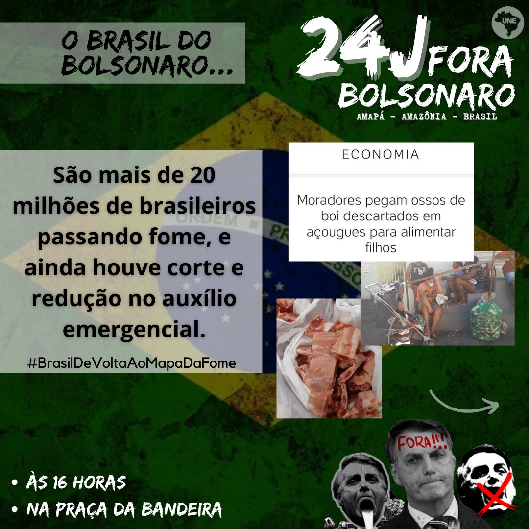 cucauneap's tweet photo. Não dá mais, chega!!
O Brasil está de luto, e precisamos conseguir resistir e salvar a nossa população!

🗓 24 de Julho, sábado
⏱ Às 16 horas 
📍 Na praça da Bandeira. https://t.co/ImjqgJ2yvP