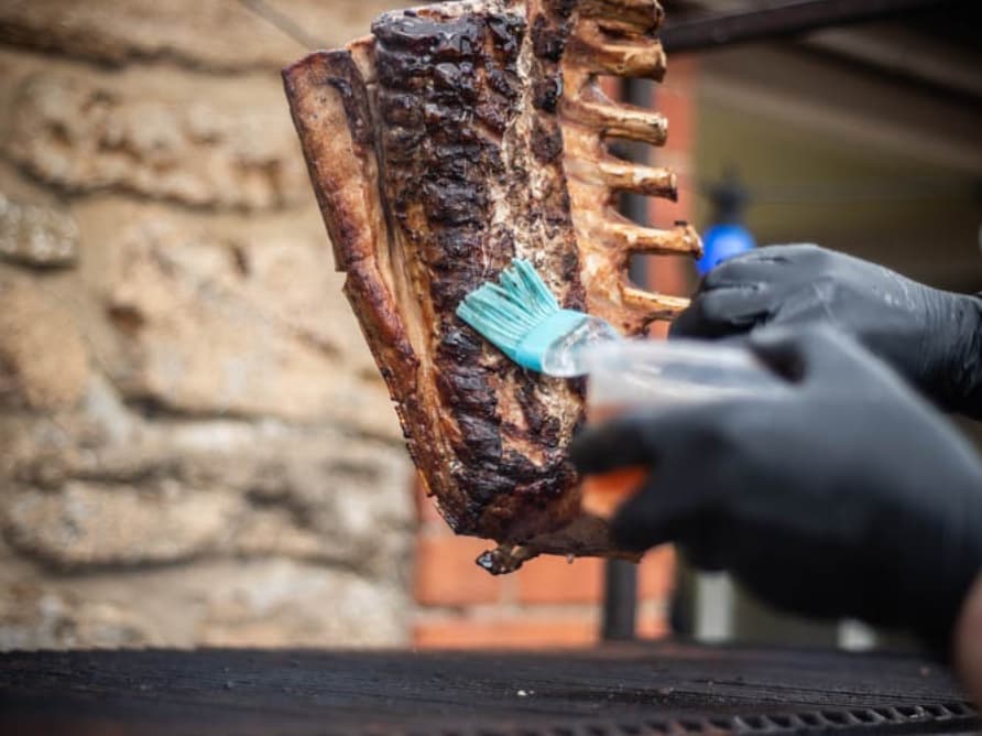 Been dealing with stuff of late. Here's a pic of me rubbing meat with a saucy glaze to break the silence. 

Hi. 

Say it back.
