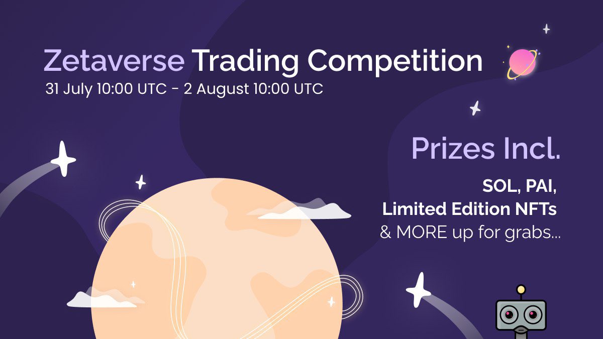 Bulletxyz's tweet photo. 1. With our Alpha release in full flow... it is now time to put your binary options skills to the test! We are incredibly excited to announce the #Zetaverse trading competition starting on 31st July 10:00 UTC 🔥 https://t.co/NMYI0hd98e
