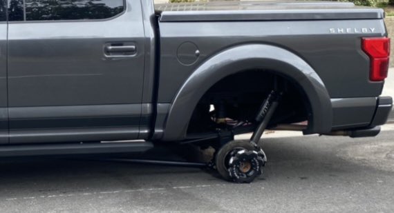 Hubby drove home getting us ☕️the wheel of his brand new #F150Shelby came right off while he was driving<a href="/tag/f150shelby"class="tags"><span>#f150shelby</span></a>