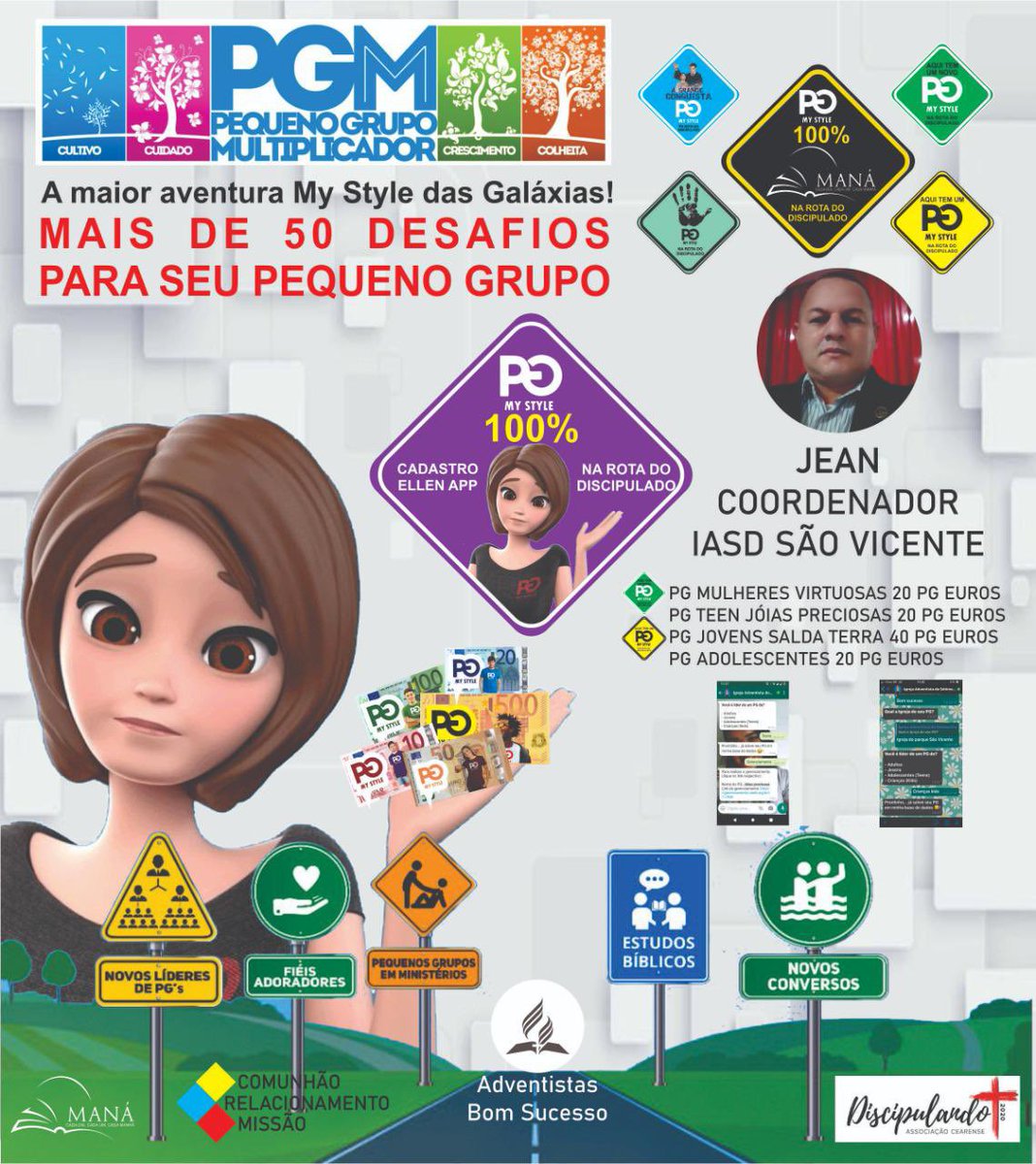 Parabéns Coordenador Jean e todos os líderes de PG da Iasd São Vicente 💯 % cadastrados no App Ellen.
Distrito Bom Sucesso - Na Rota do Discipulado!
<a href="/Pr_Clodonildo/">Pr.Clodonildo</a> <a href="/EliabeBenedicto/">Eliabe Benedicto</a> @otaviobarretoo <a href="/prmoisesmsilva/">shrads</a> <a href="/adventistaceara/">Adventistas Ceará</a> <a href="/uniaonordeste/">AdventistasNordeste</a>