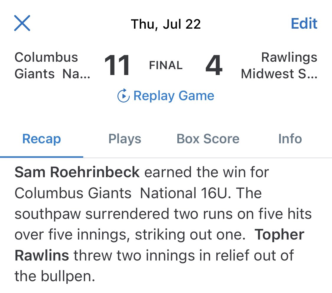 💪 <a href="/SamRoehrenbeck/">sam.roehrenbeck</a> for the “W”

💪 <a href="/rawlins2023/">topher</a> with the Save!