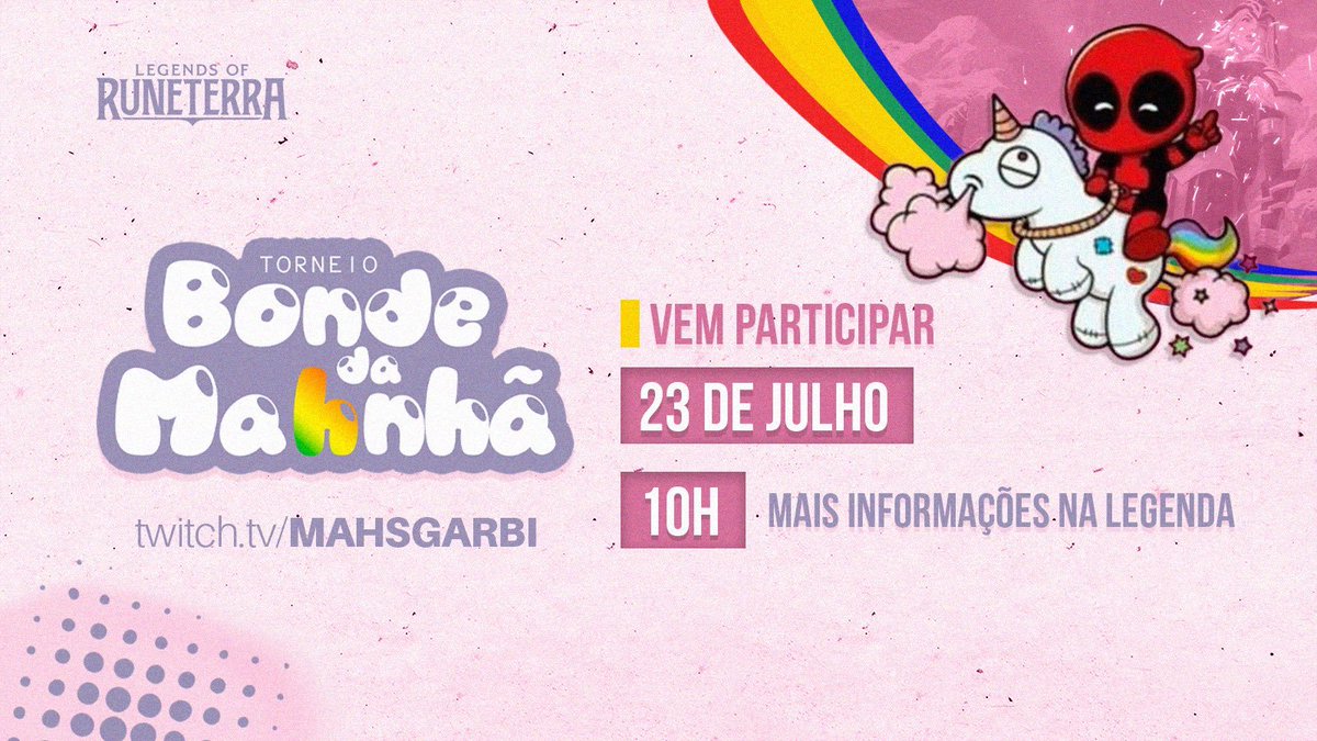 MahSgarbi's tweet photo. 💥 TORNEIO DE LOR - BONDE DA MAHNHÃ💥

Pessoal, amanha tem a 1ª edição do Bonde da Mahnhã e as inscrições continuam abertas em https://t.co/1k8UjW2Dmg !!

Check in as 19
Inicio as 10

Comigo e com a @Joeysticks2 na narração! https://t.co/D38Z2hnAMR