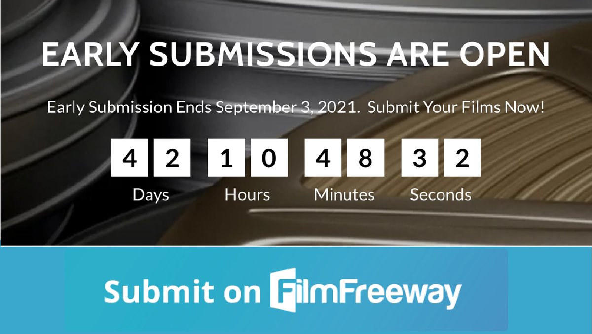 WWFilmFestival's tweet photo. Earlybird submission ends September 3, 2021.
Submit at:  https://t.co/XQvtW7Roi7
#womeninfilm #filmfestivals https://t.co/uNcaGTZldw