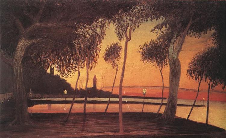 Tivadar Kosztka Csontvary
Sunset Over the Bay of Naples