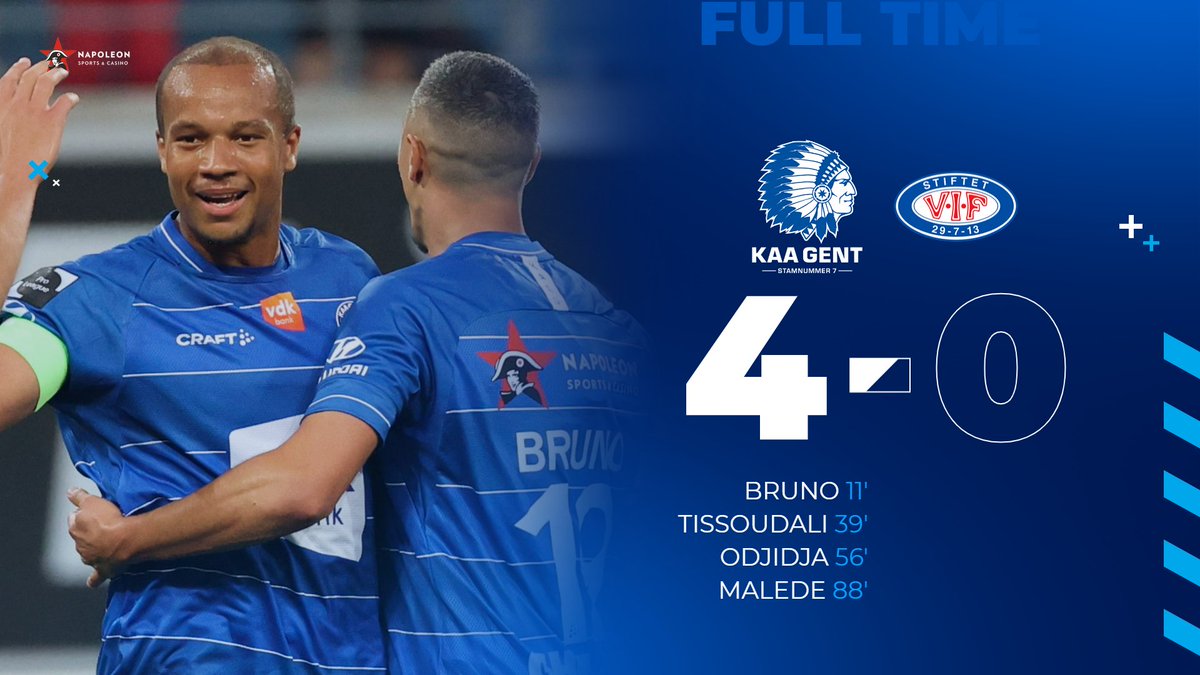 KAAGent's tweet photo. FT 4-0 | Een lekkere start van ons Europese seizoen! #gntval https://t.co/iogRjnmZTZ