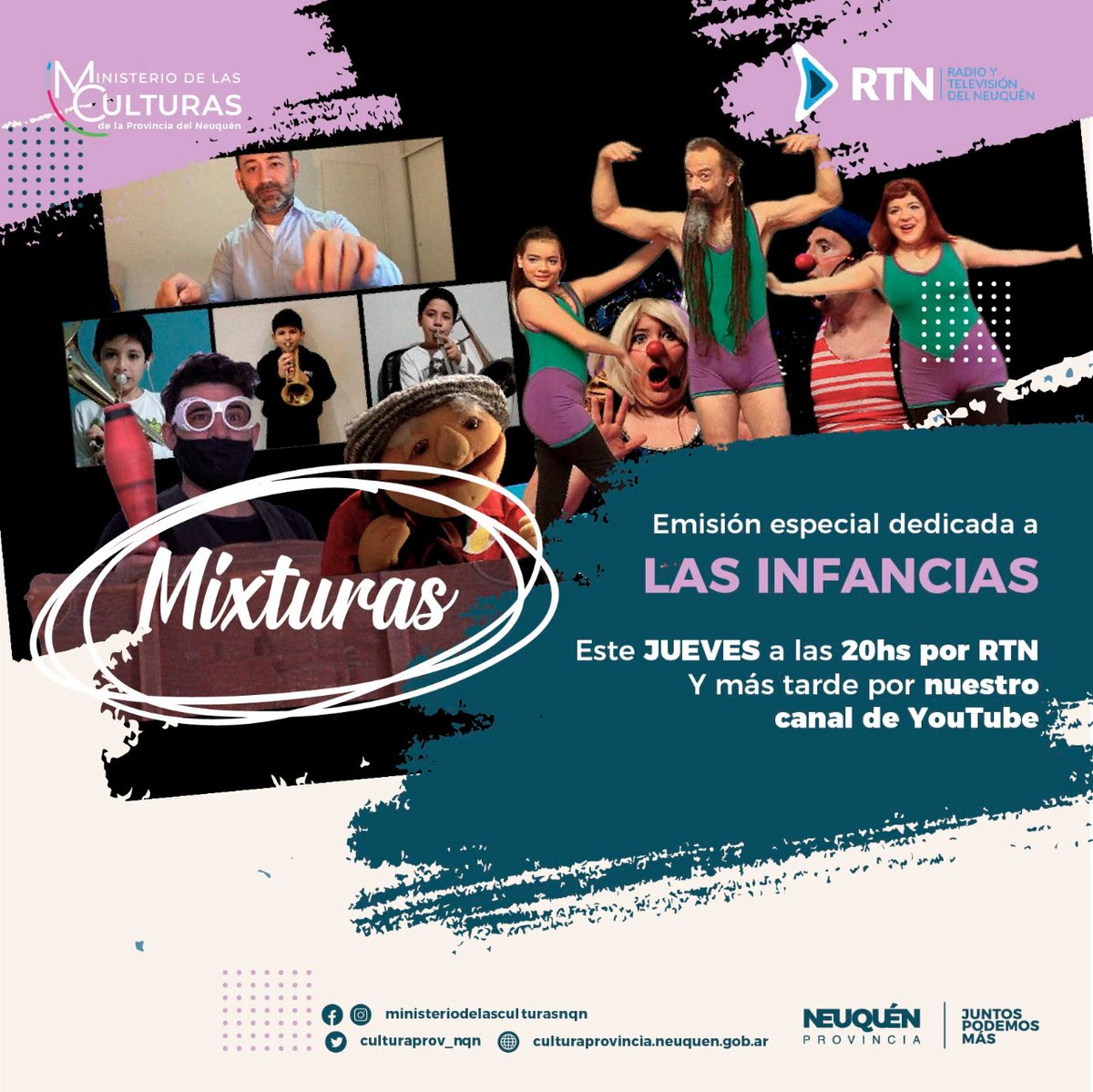 rtn_neuquen's tweet photo. Las artes circenses llegan a Mixturas 🎪
Se estrenará esta noche a las 20 por el canal de Radio y Televisión del Neuquén un nuevo episodio de #Mixturas🎨, el programa de @culturaprov_nqn
📺 Canal 18 de Davitel https://t.co/zx8JHafZjj