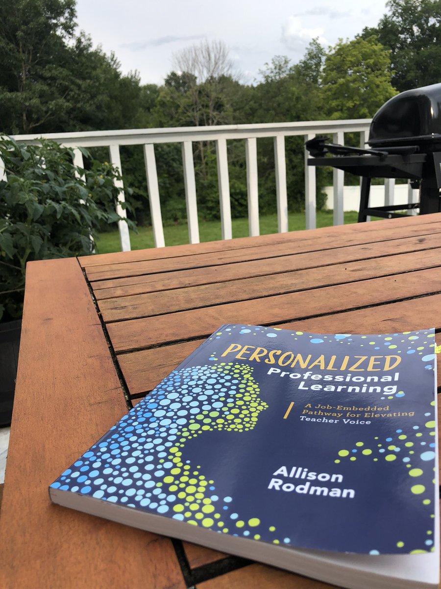 What a treat it is to be doing my reading outside on this gorgeous day! Learning never stops. #edlr5402