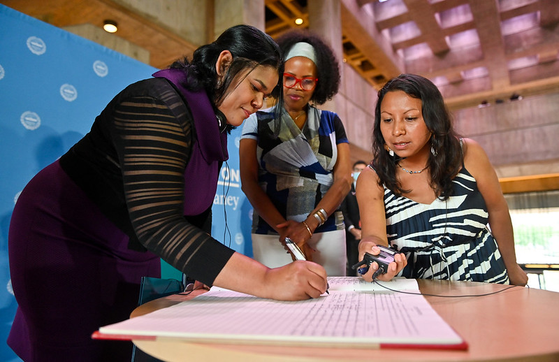 MayorKimJaney's tweet image. I am thrilled to appoint Rafaela Polanco Garcia and Lorena Lopera to the Boston School Committee. They bring incredible depth of knowledge and lived experience to the BSC and will help to fill the pages to this new chapter of equity and opportunity for @BostonSchools families.