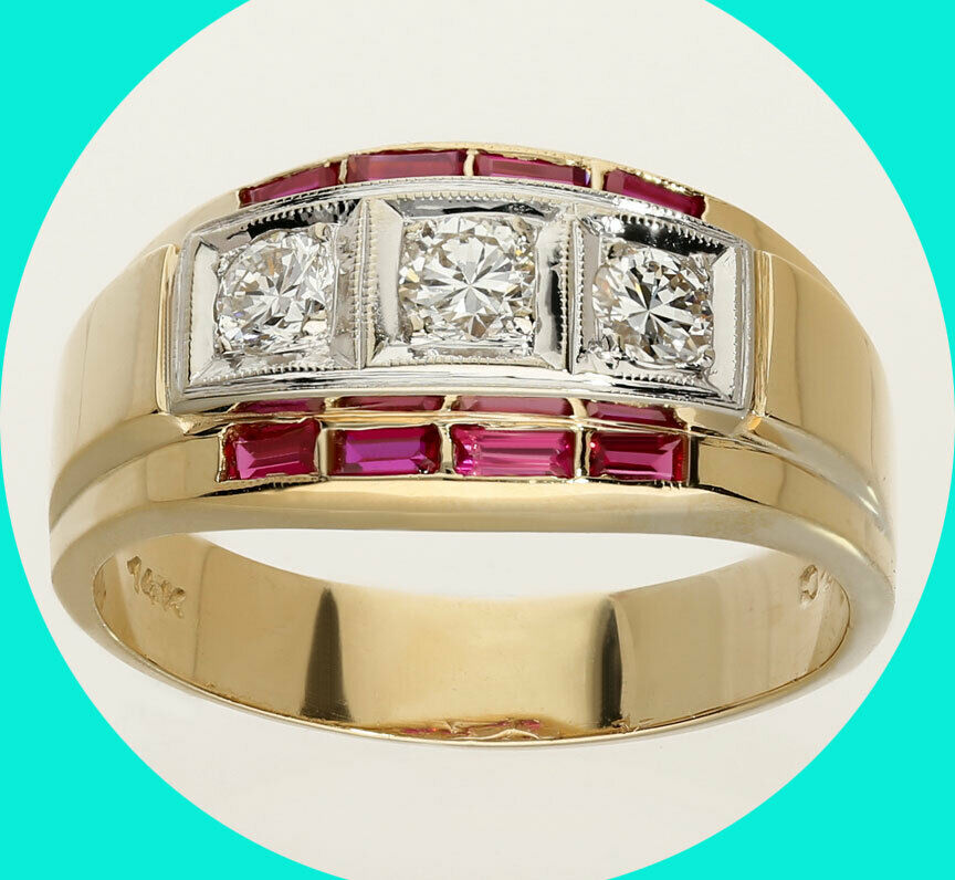 EmpirePawn's tweet image. Magnificent men's ring for a July birthday! 1.15CT VS diamond and ruby ring set in 14K gold. Size 12 3/4, but we can resize it. #mensweddingband #mensweddingband #mensrubyring #julybirthstone #julygift #mensgift #mensjewelry #rubyjewelry ebay.com/itm/3725435264…