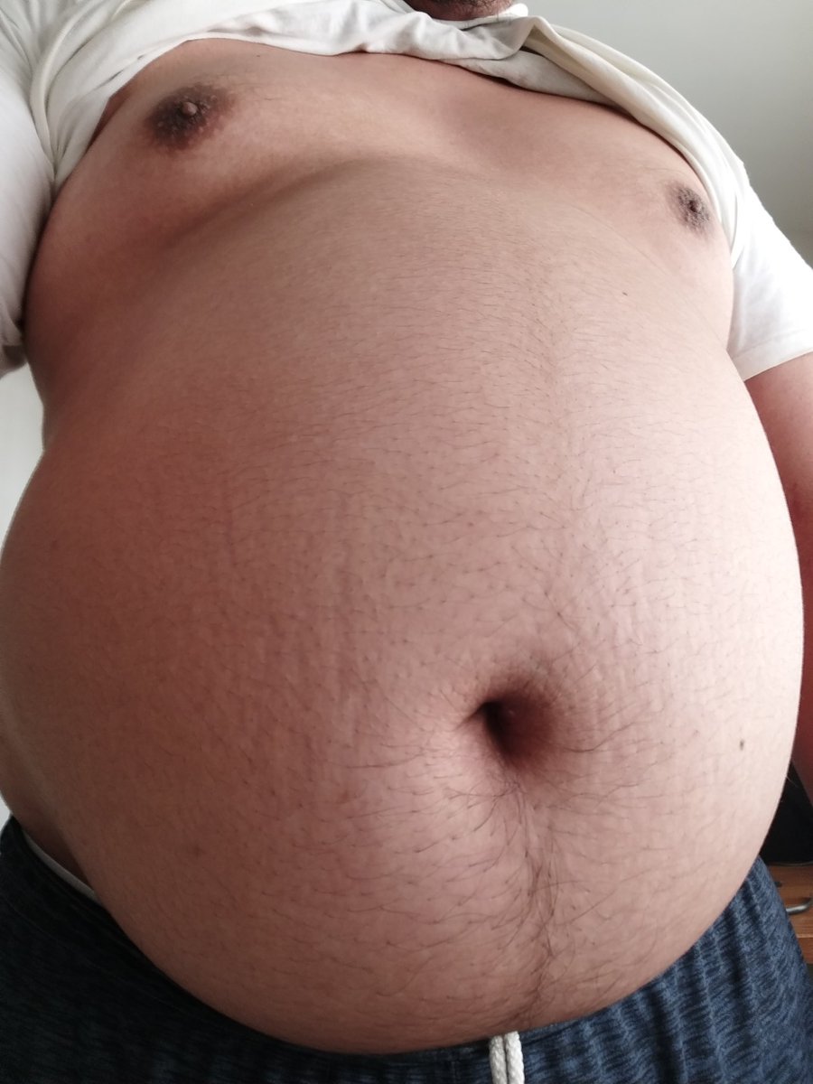 Stuffed belly woman