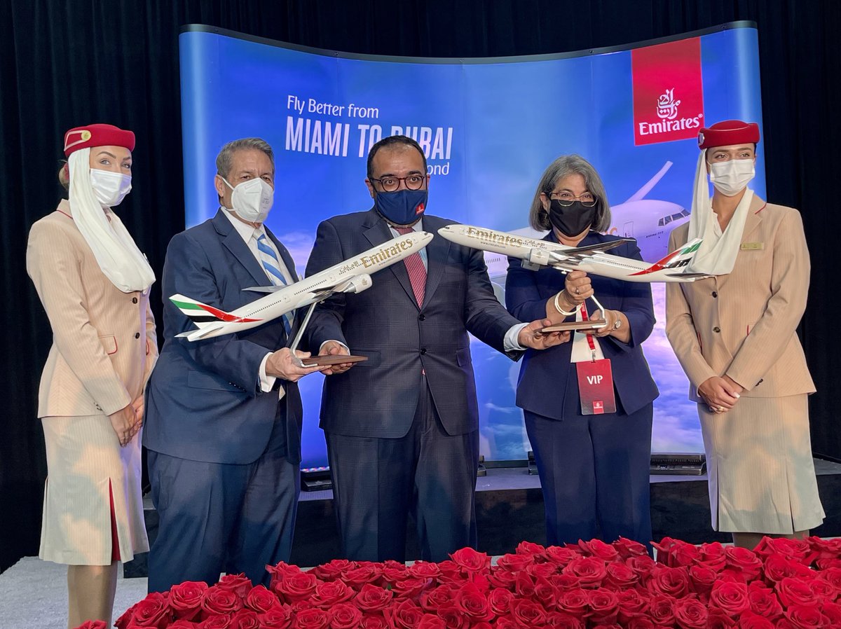 JosePepeDiaz305's tweet photo. #OurCounty is thrilled to welcome @emirates Airline to @iflymia! This historic partnership will solidify growth between two of the world’s busiest international gateways. #iflyMIA is looking forward to partnering for many years to come! ✈️ #EmiratesAirline #FlyEmiratesFlyBetter https://t.co/Sy7FvOZumL