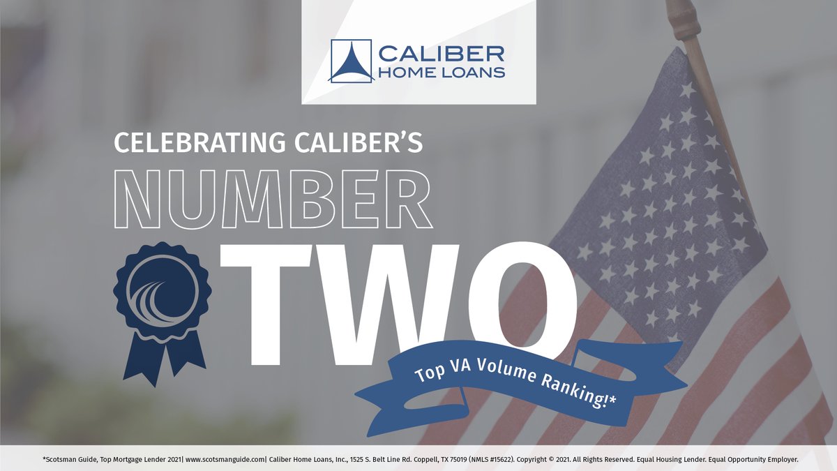 RickMortgage's tweet photo. WOW! At Caliber, we're proud to help our active and retired military service members finance their homes. We earned the #2 spot on Scotsman Guide's annual list of Top VA Volume. #CaliberStrong #WeAreCaliber #TheVAGuy #ExperienceMatters https://t.co/8PkjC8ObDE