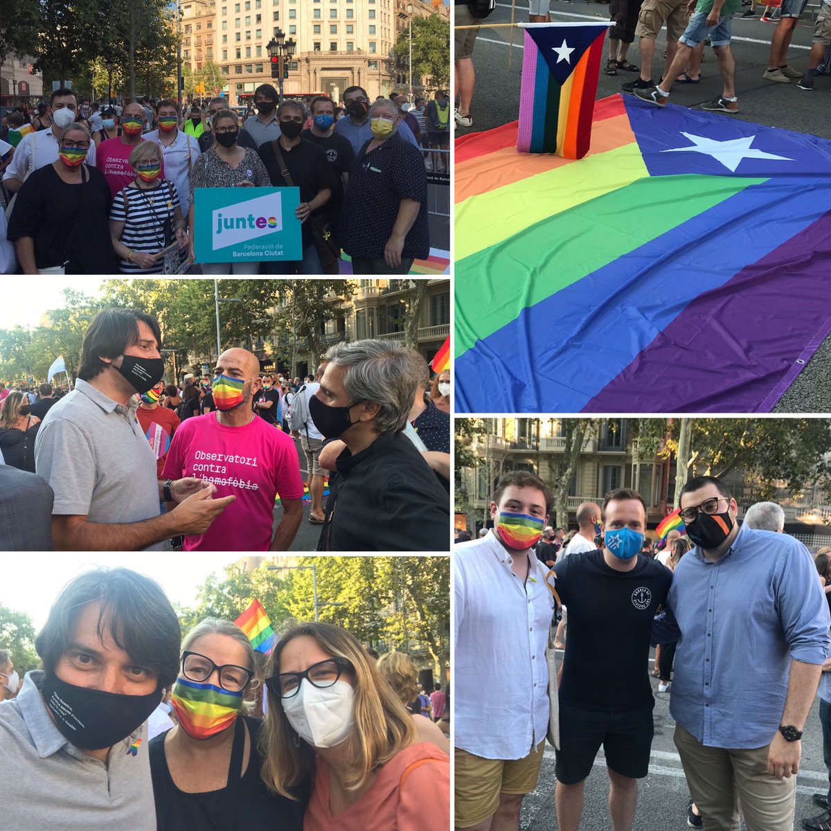 🏳️‍🌈🏳️‍⚧️ Diversos membres de @FEMjuntesLGTBIQ participen en la manifestació contra la violència lgtbifòbica.

💪🏼 En defensa d’una societat igualitària, respectuosa amb totes les llibertats sexuals i de gènere.  

🙅🏻‍♀️#ProuLGTBIfòbia