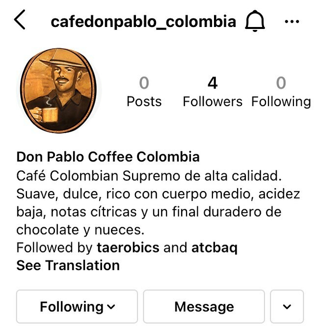 ¡Hola Mi Gente de TAEROBICS, sigue a @cafedonpablo_colombia y espera muchas sorpresas!
#cafedonpablo_colombia #cafedonpablo #cafe #cafecolombiano #coffee #coffeeandfitness #taerobics instagr.am/p/CRpdXf1LAMZ/