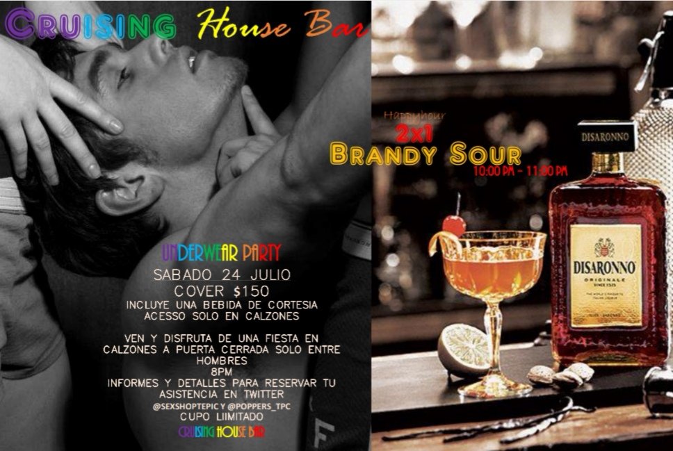 SexshopTepic's tweet photo. Una rica noche en calzones te espera este sábado en #CruisingHouseBar 🏳️🌈🍸👬🍆💦👅
👉⚠️Reserva tu asistencia con md @SexshopTepic y @poppers_tpc
No te quedes fuera y disfruta de una casa bar de encuentros en Tepic
#cruisingtepic #encuentrostepic #safeonly
Cupo limitado🍆💦👅 https://t.co/MALn1RhJM2