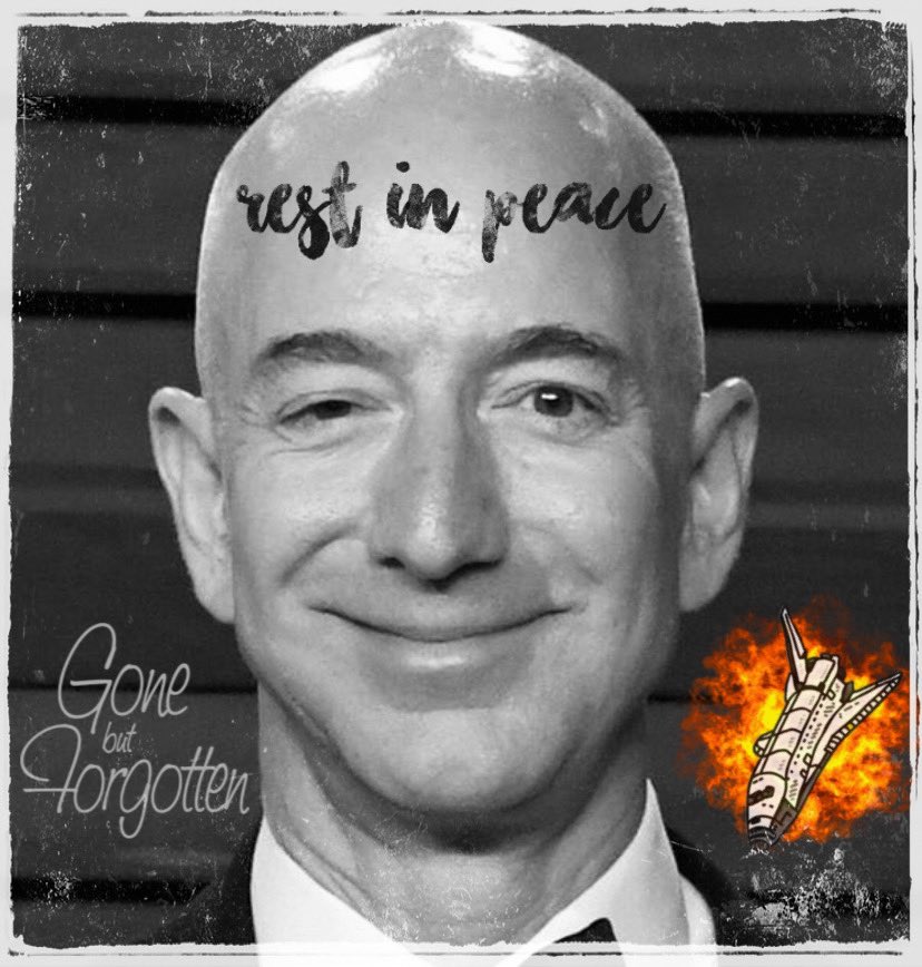 ‼️📺BREAKING NEWS📺‼️
Don’t be bemused, it’s just the news! 😉 This is Nadja Chamack bringing you the latest report on the rocket explosion incident 🚀💥 We have just been informed that Jeff Bezos has died/expired/deceased 😵🪦 No more victims were reported, stay tuned for more!