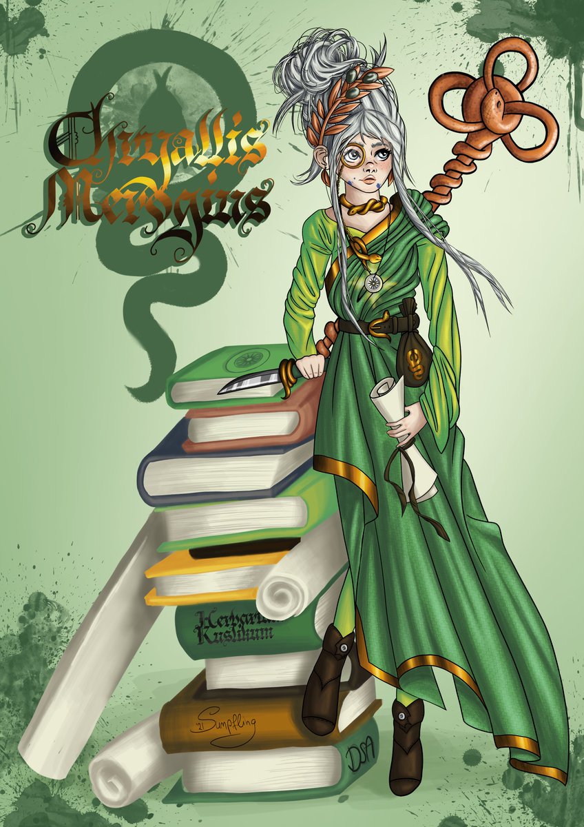 Redrew my character portrait for DSA 🐍 #characterdesign #rpg