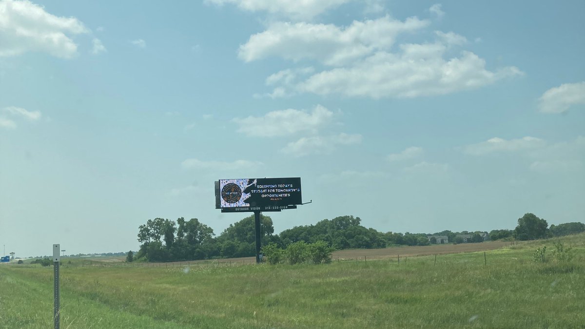 Be on the lookout for our NHS CTE sign along I-135! More to come on ways we plan to share with our community about the one of a kind programming right here in our hometown! #RailerCTE <a href="/NewtonHSKS/">Newton High School</a>