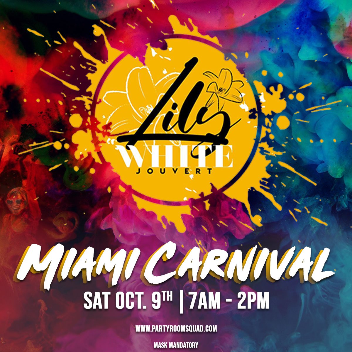 partyroomsquad's tweet photo. On Sat Oct 9th #ComeCleanLeaveDutty from @lilywhitejouvert 

#Soca #TheHouseOfPRS #PartyRoomSquad #MiamiCarnival #ilovesoca #carnivalcostume #miamibrowardcarnival #miamicarnivalsafe #sayyestoplayahmas https://t.co/XIzQgIVXnO