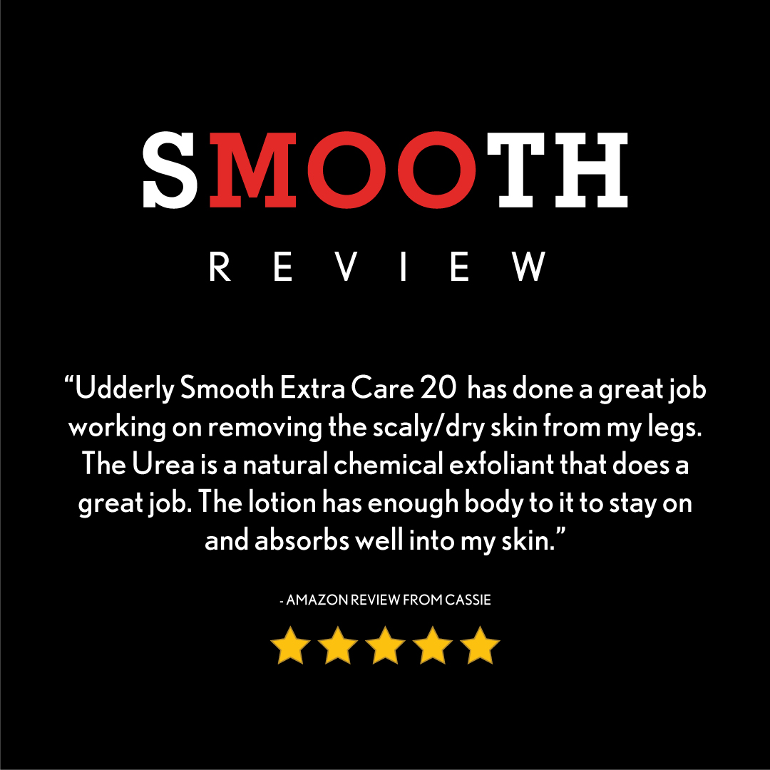 10,000 5-star Amazon reviews and counting! See why fans like Cassie love Udderly Smooth for its unique, triple action formula that softens, soothes and smooths like no other brand.