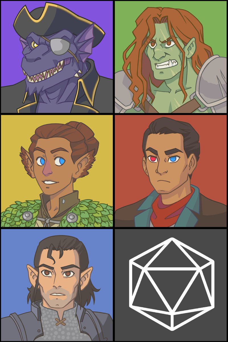 Some #DnD portraits for a commission 