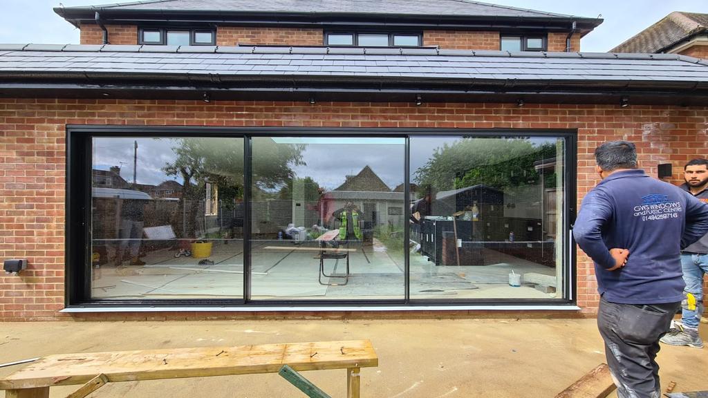 Cortizo Triple Track Sliding Door installation in High Wycombe.