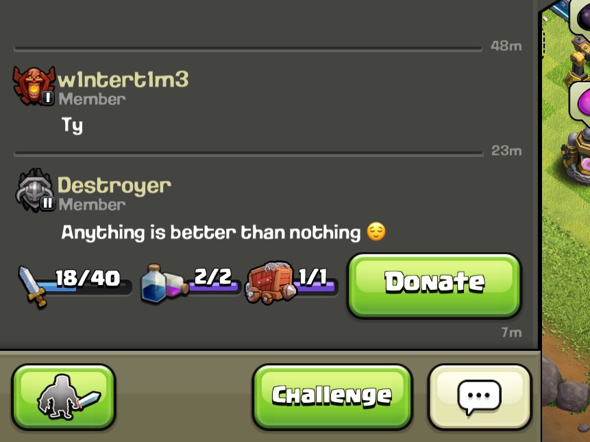 kennyjogaming's tweet photo. What would YOU donate in this situation? Do You Give something you would want or DO YOU TROLL 😈 https://t.co/cWKpPB2AJT #ClashofClans #GameOnPartner https://t.co/OCZr0gxyDG
