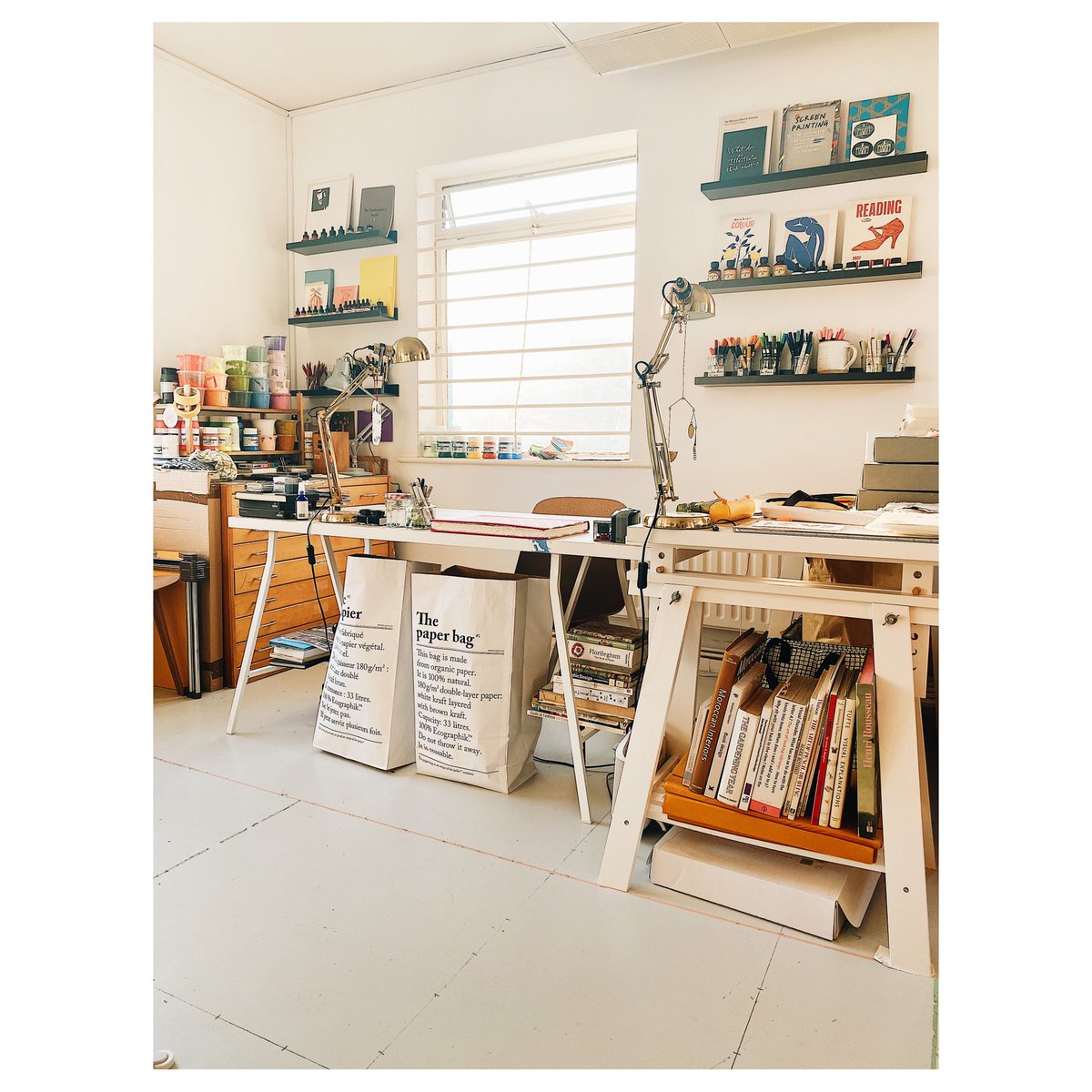 New studio vibes. Boiling but colourful.