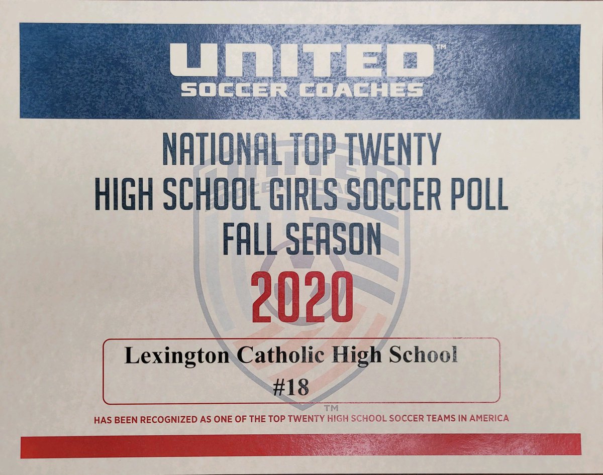LexCathSports's tweet photo. BIG NEWS!!! Your @LSoccer2021 program was honored today for their TOP 2️⃣0️⃣ finish to last years season. Your Lady Knights finished the season ranked #18 in the nation! Great job ladies! #HailCatholic https://t.co/TLQetrIkc9