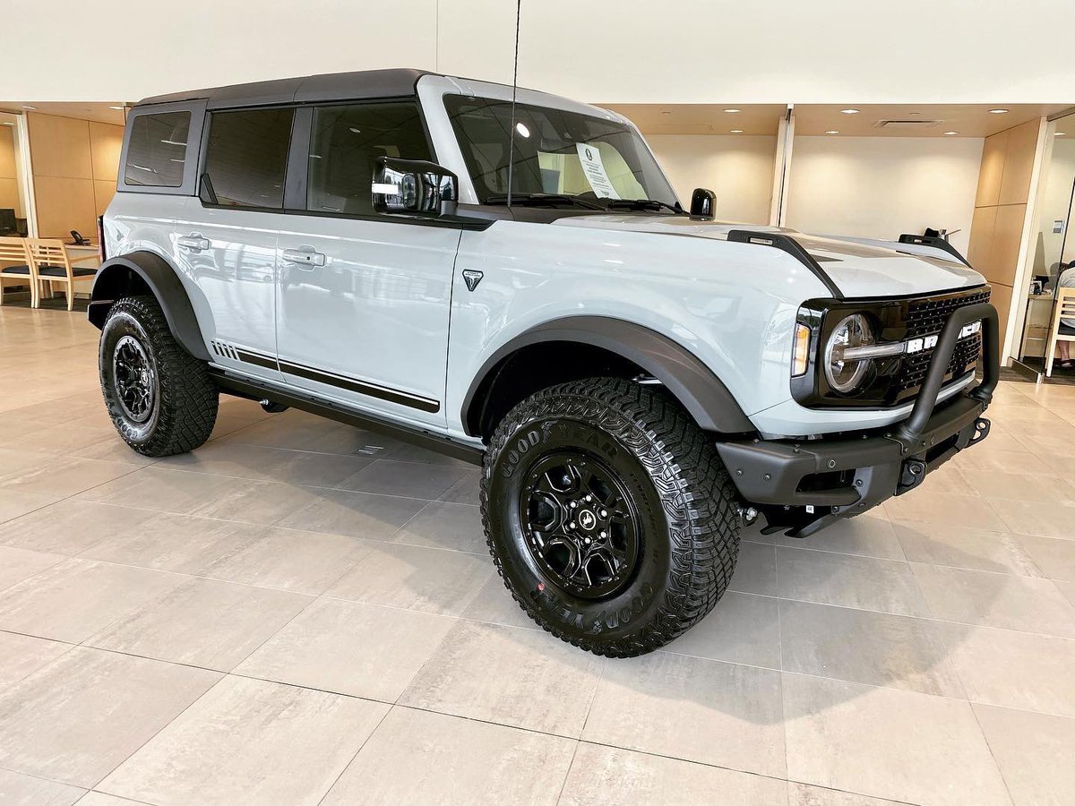 BroadwayAutoGB's tweet photo. FIRST EDITION… the ALL-NEW 2021 Bronco is here! This limited  first edition in cactus gray is loaded with options. This one is sold and awaiting delivery, but will be in our Ford showroom on Military Ave. through the weekend. #bronco https://t.co/Jj0vGNh6OD