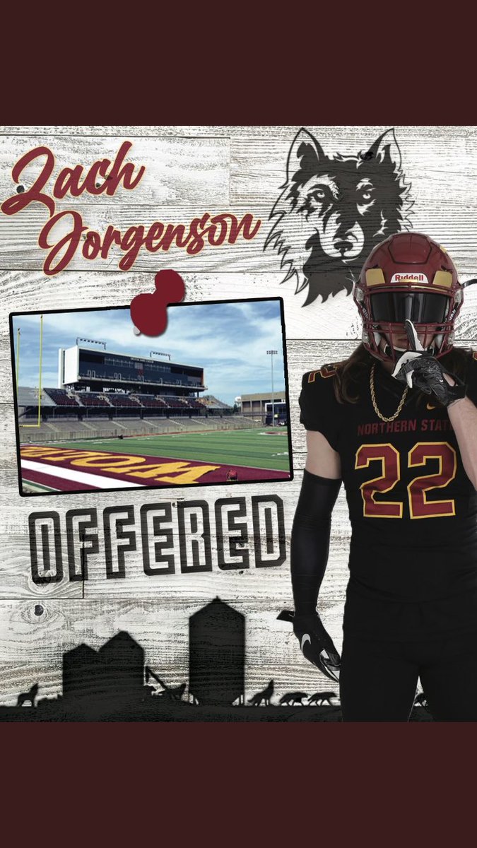 ZachJorgensen6's tweet photo. After talking to @CoachSchlichte I’m  very excited to receive an offer from @NSUWolves_FB Thank you to the NSU staff for a great visit today! @NSUCoachSchmidt https://t.co/OywCJQshBF